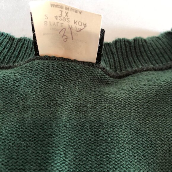 Southern Lady 1X Green Floral Sweater Vest 25" Underarm to Underarm - Picture 4 of 4